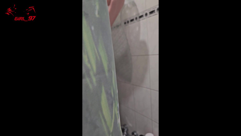 Bikergirl_97: Roommate Films Me Taking a Shower and Jerks off