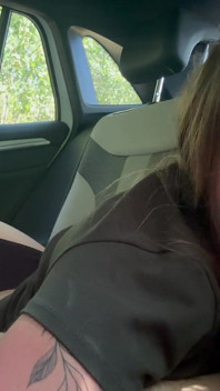 1st Footjob in the Car