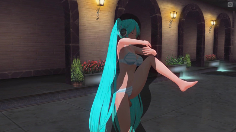H3DC: Hentai 3d. Miku in einem badeanzug am pool gefickt