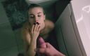 Viky one: Homemade Deep Blowjob in the Bathroom with Cum on the...