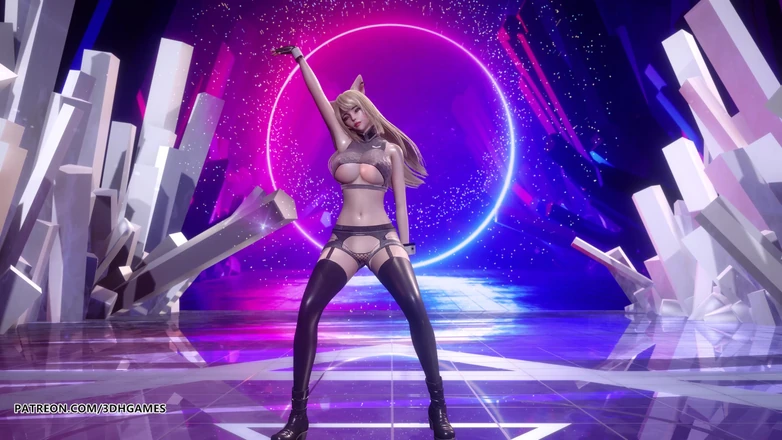 3D-Hentai Games: [MMD] (G)I-DLE - Tomboy hot striptease dance Ahri Akali Evelynn Kaisa League...