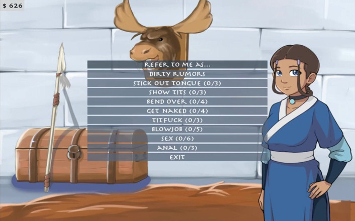 Cartoon Play: Four elements trainer part 6 (Book 1 water) (Slave route)