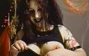 Homegrown Wives: Goth chick gets a messy facial after sucking