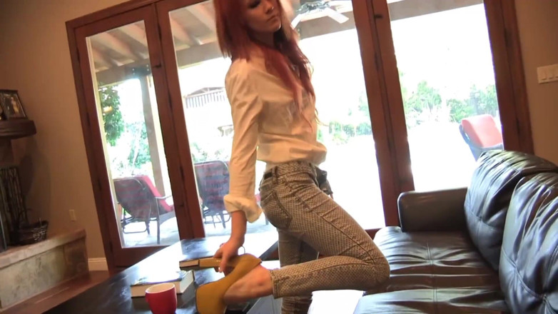 Lesbian Stories: Redhead teen is licking a wet cunt