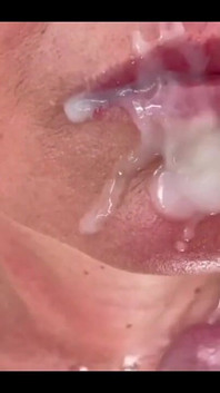 Cum in and on My Mouth and Face