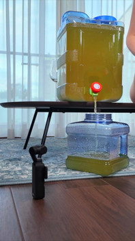 Sexy Blonde Stretching Yoga Totally Naked Using Big Bottle Filled with Own Piss