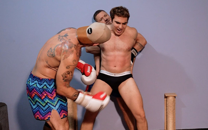 Victor Punish: 2x1 Hard Gutpunching and Ballbusting No Mercy