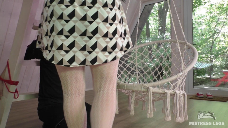 Mistress Legs: Foot Gagging And Ass Worship In Sexy White Fishnets Full