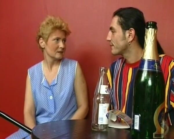 German Homemade: Old Blonde Lady From Germany Fucking in the Bar