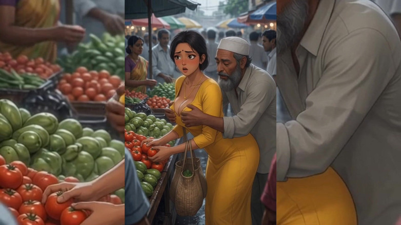 Heaven Gamez: Indian Bhabhi Grouped &amp; Fucked Hard by Her Old Disgusting Muslim...