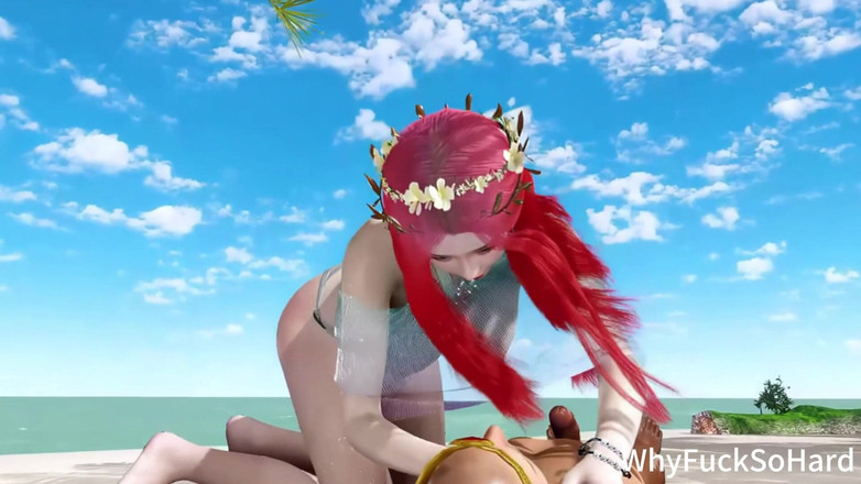 Why fuck so hard: 3d puta asiática pelirroja con lencería sexy sentada en la...