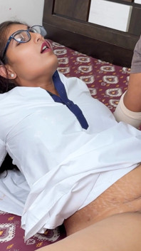 Komal Went Straight to the Teacher's House but the Class Had Not Started yet, so She Taught the Masterbation Class.