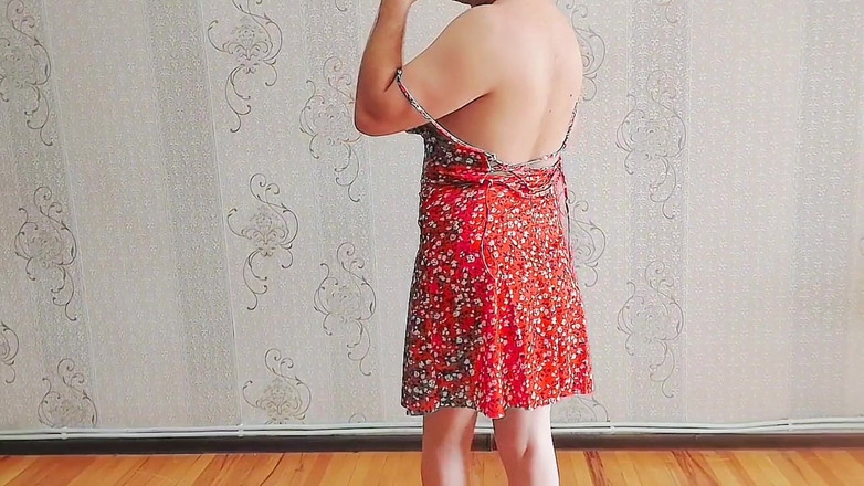 Kitty_Cross: Sissy verkleedt zich langzaam in pastelkleurige slaapkamer