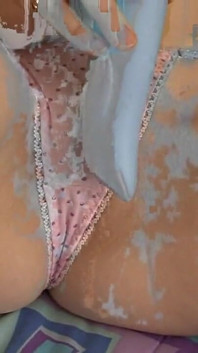 Vibrator Stuffed Sloppy Pussy Clenching in Ecstasy