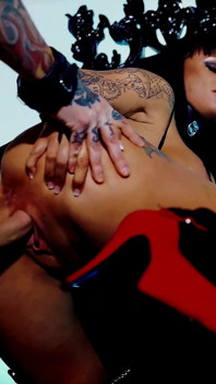 Amica Bentley Straddles a Cock with Her Wet and Hairy Pussy