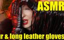 Arya Grander: Sexual pin up Arya, ASMR video with long black gloves