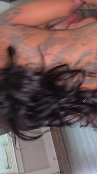 White Couple Fucks and Breeds Sexy Tatted Ebony!