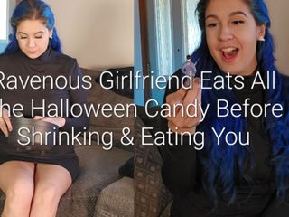 Freya Reign: Ravenous Girlfriend Eats All the Halloween Candy Before Shrinking and...