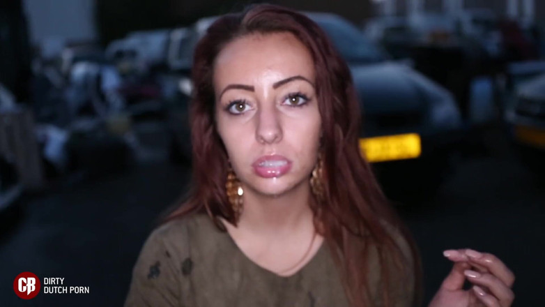 Cumbizz: Dutch teenslut outdoor blowbang and cumswallowe