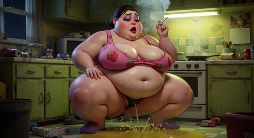 YOUR BEST FANTASY: Fumante grávida gordinha mija no chão - tesão com barriga maciça