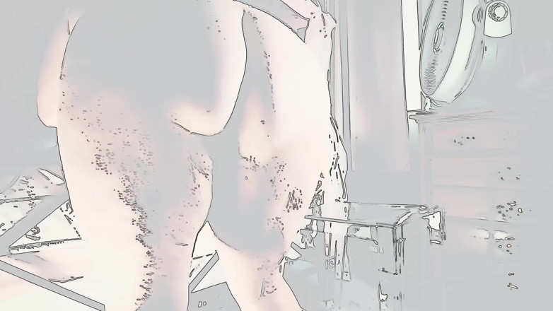 SexyNEBBW: Stuhl bBW arsch schütteln, anime-version