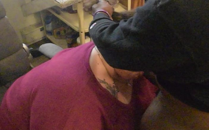 Oh God entertainment: Calineeds gets a face full of cock and bent over