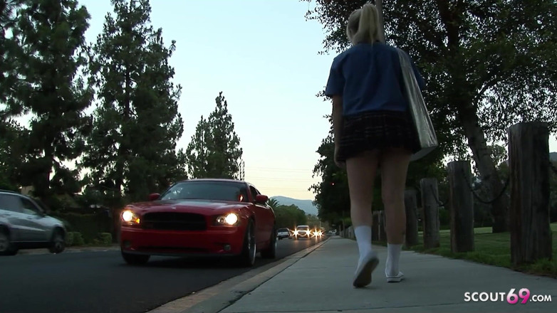 Full porn collection: Sexy blonde teen Trista picked up and fucked by new...