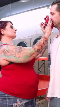 BBW Erika Fucked in Laundry by Stranger on Dryer