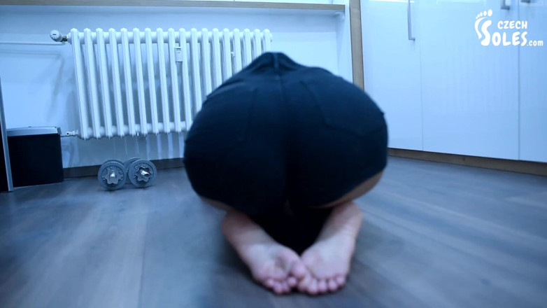 Czech Soles - foot fetish content: Working out at home only with sexy bare feet