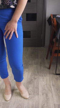 Colleague Teases Ass in Super Tight Trousers