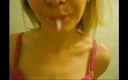 Femdom Austria: Anastasia&amp;#039;s spitting toothpaste