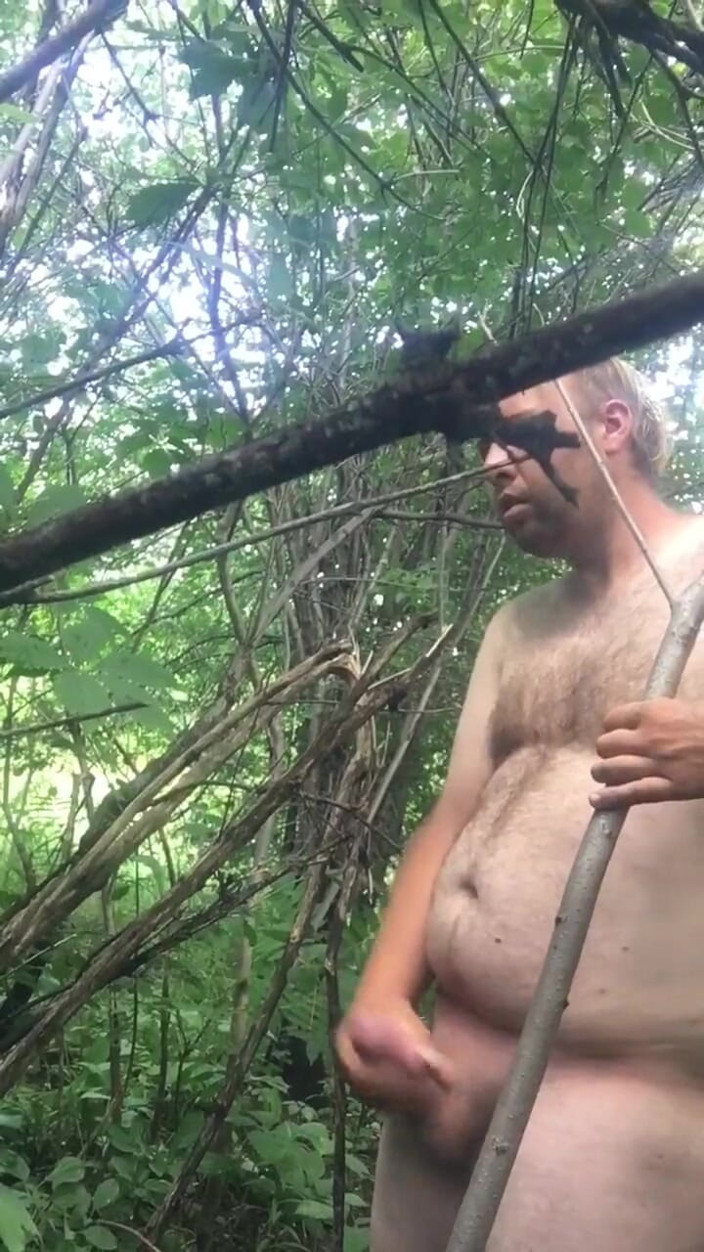 Bigwhitecock: Outside Being Wild Jerking off