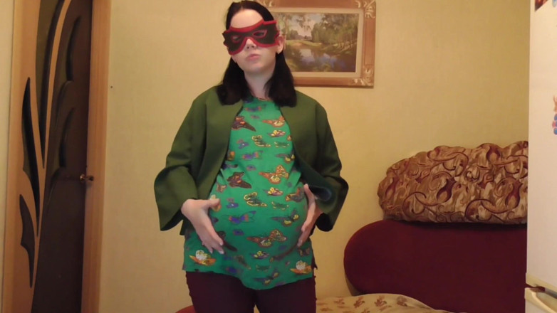 Anna Sky: Hot pregnant slut Anna in costume