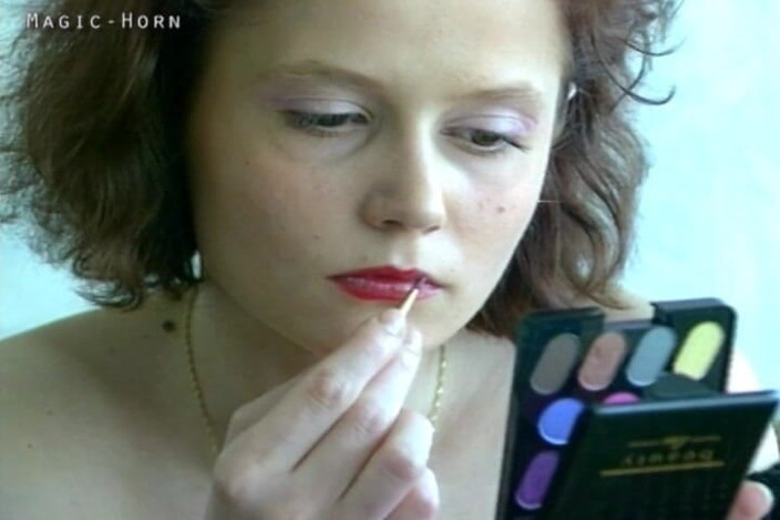 Deutsche XXX Filme: German Babe in Pantyhose Got Big Load on Her Feet