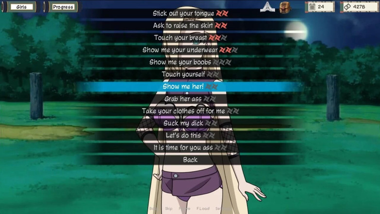 LoveSkySan69: Naruto - Kunoichi Trainer [v0.13] Část 7 Ino Ukazuje její prsa od Loveskysan69