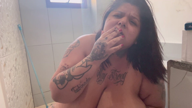 Mary Jhuana: BBW Bathroom Relaxation Smoking POV &amp; Casual Private Vibes