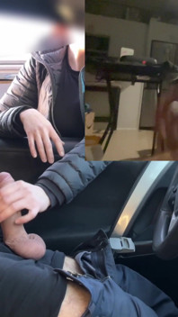Parking Lot Jerking off She Can't Stop to Watch My Hard Cock