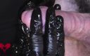 Close Up Extreme: Oily Handjob with Latex Gloves. Peehole Play and Detailed Cumshot