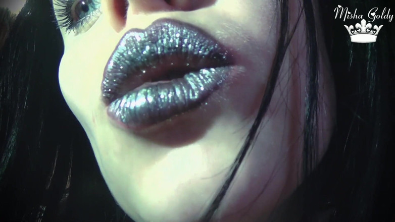 Goddess Misha Goldy: New metal lipstick worship