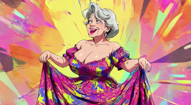 Huge Boobs: Big Boob Grans Dancing Animation