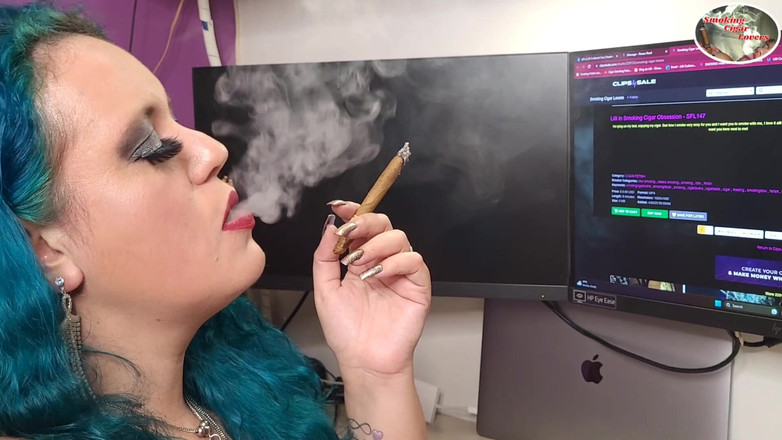 Lilli Cukierek Cox: Een Habano-cigarillo roken tijdens het controleren van onze winkel