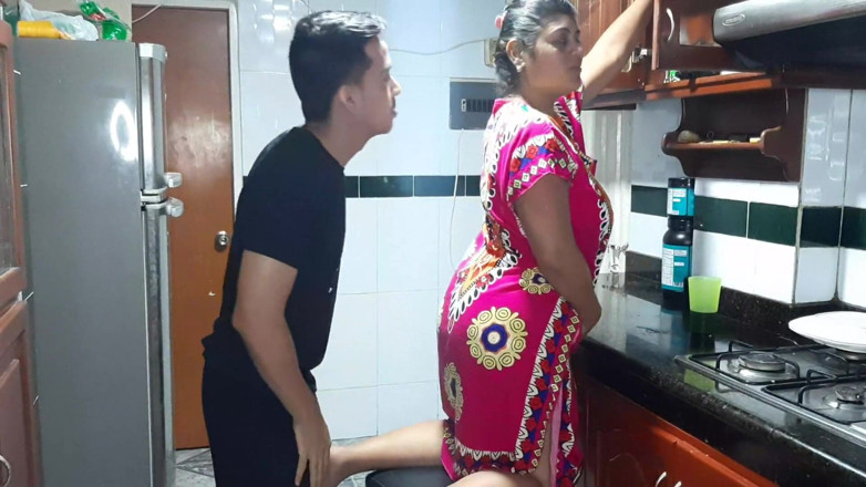 Aly: Tasting My Stepmother's Rich Pussy in the Kitchen