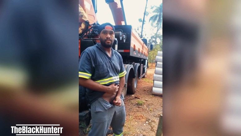 TheBlacKHunterr: Worker Masturbating at the Construction Site Behind the Company Truck