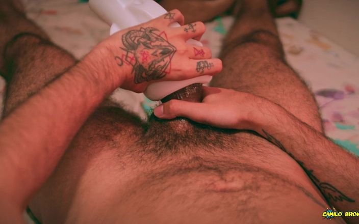Camilo Brown: POV Big Uncut Cock Fleshlight Masturbation and Cum