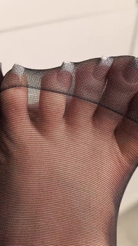 Black Reinforced Pantyhose Feet