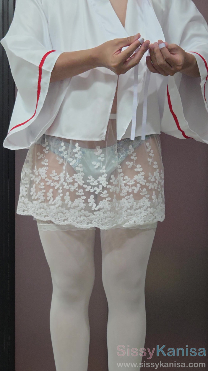 SissyKanisa: Sissy Kanisa Short Skirt Miko Cosplay Ep1: Get Dressing