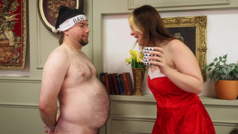 Domestic femdom: Spitting Under the Mistletoe