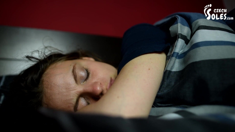 Czech Soles - foot fetish content: Home fairy creeping at Anna's feet in bed
