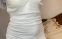 Awesome goddess: Vacker ebenholts ängel sexig het klänning