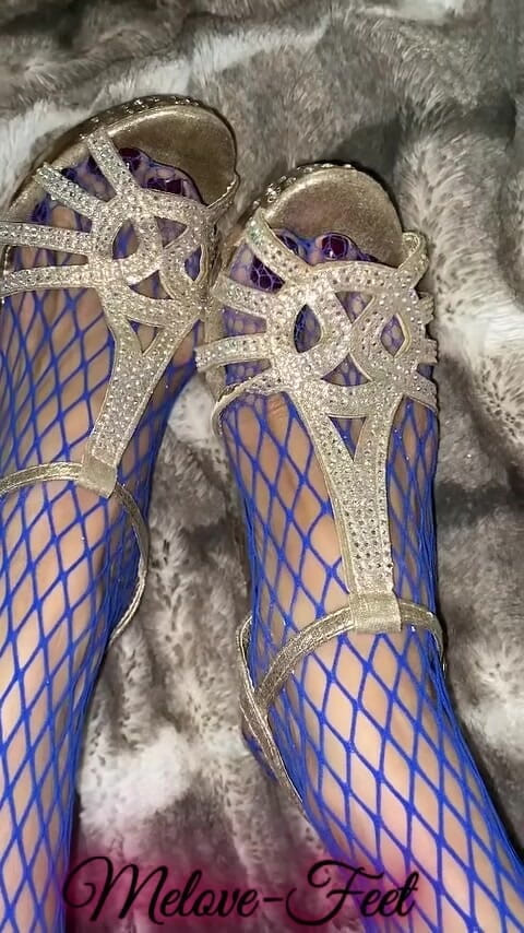 Naelor: Meloves zusammenstellung von netzstrümpfen in high heels